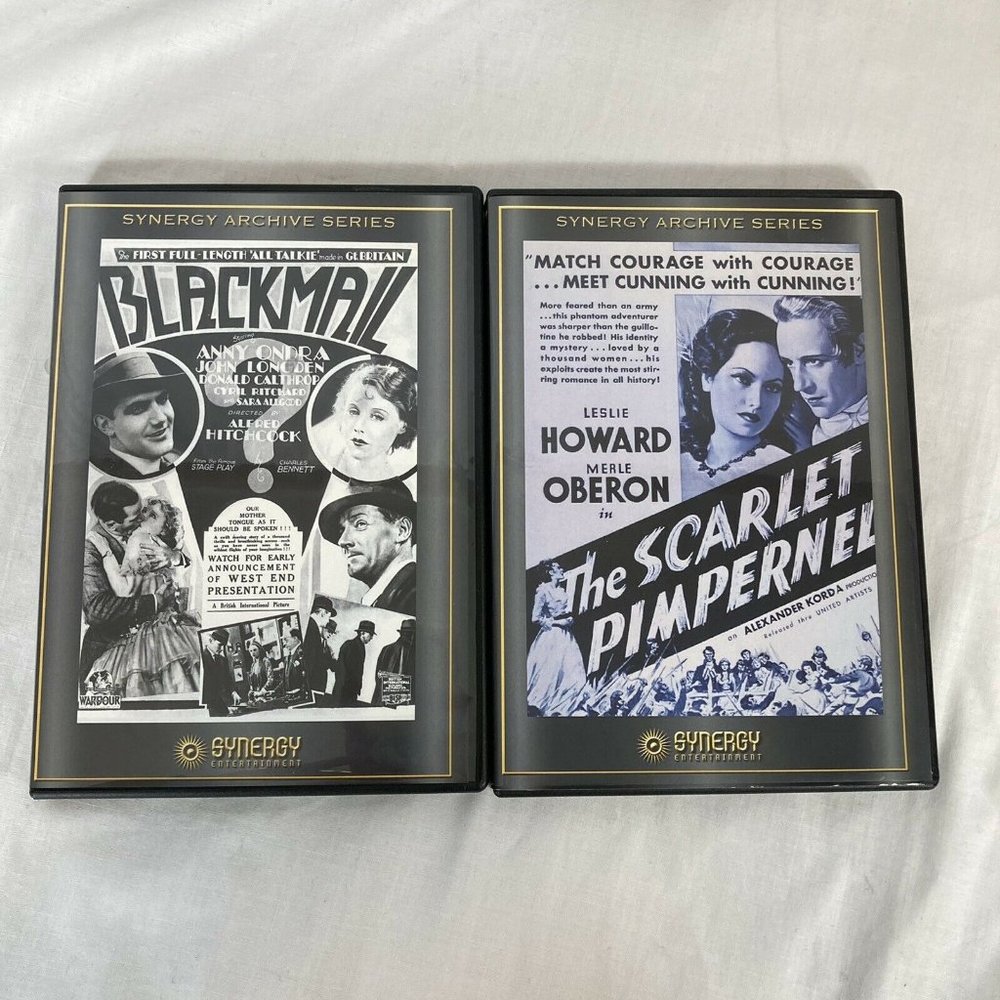 Synergy Archive Series DVD Movies Hitchcock Blackmail Scarlet Pimpernel British